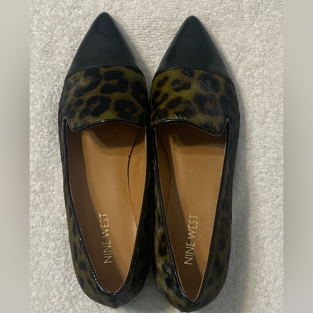 Nine West Animal Print loafers.